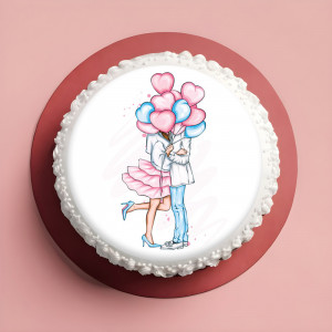 Printed wafer Valentine's Day Model 6, Ø 20 - Istet Confectioner - Img 2