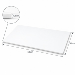 Rectangular Cake/Buffet Tray, 60 x 40 cm, White Plastic