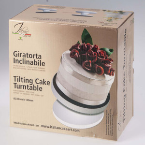 Rotating cake stand, Inclined, Plastic, Ø 23 x H 9.5 cm - Img 3