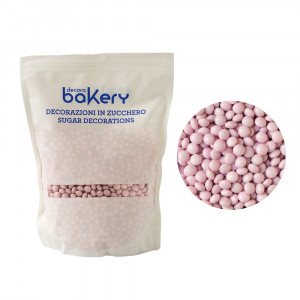Rózsaszín csokoládé lapított gyöngyök Ø 10 mm, 1 kg - Img 1