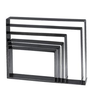 Rozsdamentes acél téglalapok 30x22xH4cm