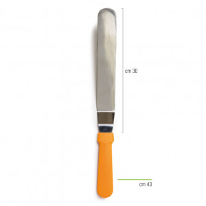 Rozsdamentes acélból készült, szögletes kiegyenlítő spatula, lapát L 30 x 4,3 cm