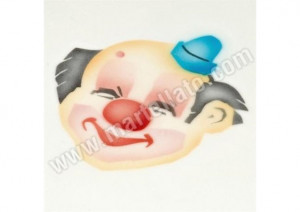 *Sablon Aerografie Cap CLOWN