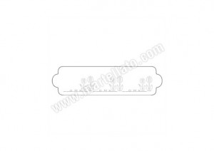 *Sablon Lateral Decor Tulips, 34 x 9 cm