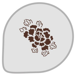 *Sablon Plastic Rotund Decor Floral Ø 26 cm