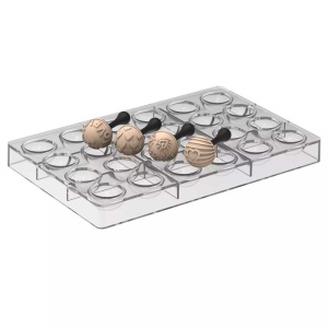 Semisfere Ciocolata Ø 3.1 x H 1.9 - Kit Matrita Titan 24 cavitati + 4 Stampile Décor Model Inimi - Img 4