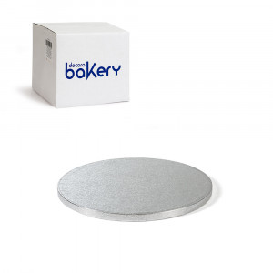 Set 10 Platouri Tort Rotunde Argintii, Ø 33 x H 1.2 cm