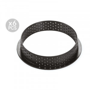 Set Tarte Ø 8 cm Paradis, 6 Rame Microforate + Forma Silicon 6 cavitati - Img 5