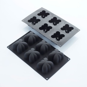 Silicon Butterfly mould 5.9 x 6.5 x H 4 cm, 6 cavities, 110 ml - Img 2