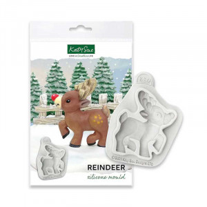 Silicon Christmas mould - Reindeer Ø 5.9 cm - Img 1
