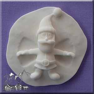 Silicon Christmas mould - Santa Claus in Snow Ø 6.6 cm