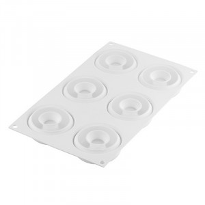 Silicon Donuts mould Ø 7.2 x H 2.7 cm, 6 cavities, 80 ml - Img 3
