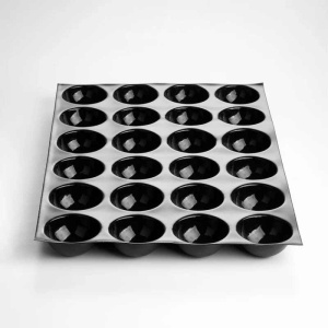 Silicon Fibreform mould 60x40cm 24 cav. Semisphere Ø 8 x H 4 cm, 130 ml - Img 4