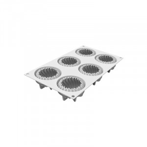 Silicon Mini Wave mould Ø 7.3 x H 4 cm, 6 cavities, 105 ml - Img 2