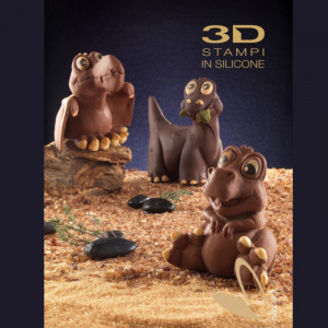 Silicon mould 3D Dinosaur Dinosaur Brontazaurus Chicken, Ø 12 x H 12 cm - Img 3