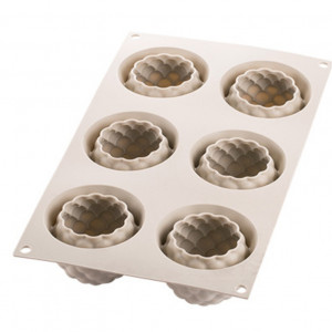 Silicon mould Ø 6.5 x H 5.5cm, 6 cavities x 115 ml - Img 3