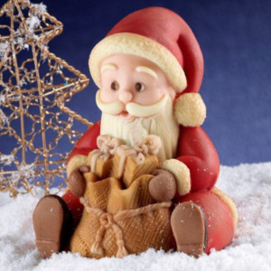 Silicon mould Santa Claus 3D, 9 x 8 x H 10.5 cm - Img 1