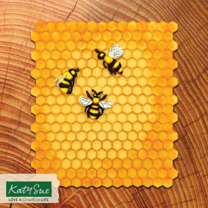 Silicon moulding Decor Texture honeycomb texture 13.5 x 12.3 cm and bees - Img 3