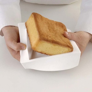 Silicone cake mould 16 x 16 x H 4 cm, vol. 1019 ml - Img 3