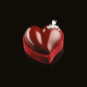 Silicone mould Gianluca Fusto Tart Tin and Heart Monoportion, 8 cavities - Img 2
