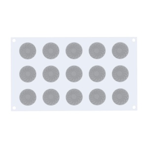 Silicone mould Pleincoeur Round Ø 4 x H 2.7 cm, 15 cavities x 27 ml - Img 2