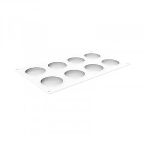 Silicone mould Silicone discs Ø 6.4 x H 1.1 cm, 8 cavities, 35 ml + cutter - Img 4