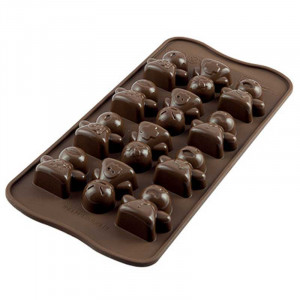 Silicone Praline mould Silikomart Mood 3.3 x 3.4 x H 1.7 cm, 8 ml, 12 cavities (SCG15) - Img 1