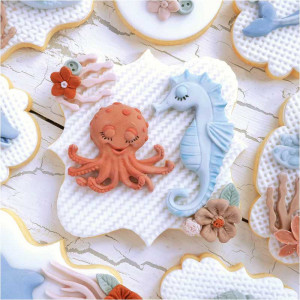 Snail and Seahorse Silicone Moulding, 2 Subjects Ø 3.5 and 5.5cm - Img 2