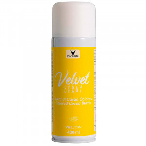 SPRAY VELVET - Colorant Alimentar Galben fara E171, 400 ml