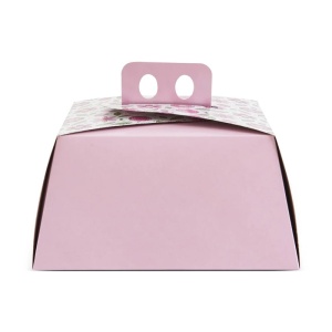 Square Dessert / Cake Box, Cardboard Floral Design 27 x 27 x H 13.5 cm - Img 4