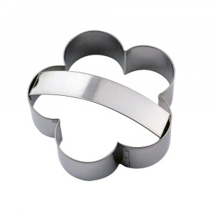 *Stainless Stainless Steel Cutter Flower 5 Petals, with Handle, Ø 9 x H 2 cmm