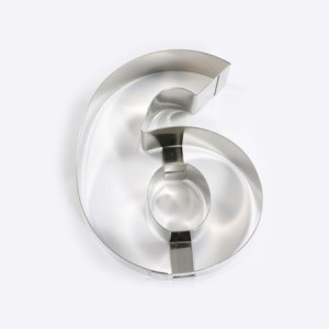 Stainless steel branch, 6 digit, Ø20xH4cm - Img 2