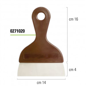 Stainless Steel Scraper with Plastic Handle, Blade 14 x 4 cm, H 20 cm - Img 2