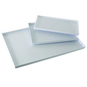 Storage and Storage Tray 60 x 40 x H 2.5 cm, White Plastic Material - Img 2