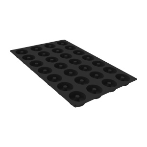 Szilikon fánk Egyadagos Ø 7 x H 3,2 cm, 28 üreg, 100 ml (SQ094) - Img 3