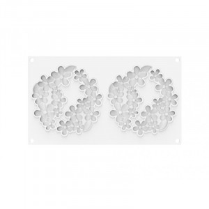 Szilikon forma Decor Top/Insertion Flora Ø 14 x H 1 cm, 2 üreg, 80 ml - Img 5