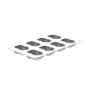 Szilikon forma Nyuszik 7,6 x 5 x H 2,9 cm, 8 üreg x 70 ml + vágóeszköz - Img 5