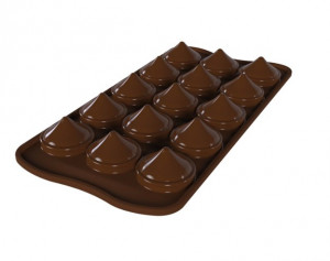 Szilikon forma Praliné Kiss Ø 2,8 x H 2,4 cm, 10 ml, 12 üreg (SCG57)