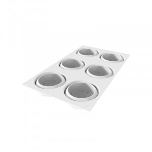 Szilikon fröccsöntő forma Ø 7,1 x H 3,65 cm, 6 üreg, 110 ml - Img 4