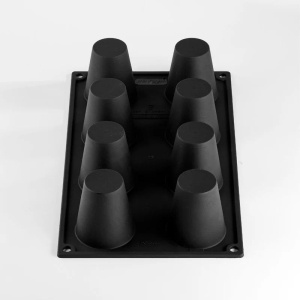 Szilikon kávéscsésze 3D formakészlet, 2 x 8 üreg, Ø 6-5,5 x H 1-6 cm, 20+97 ml - Img 5
