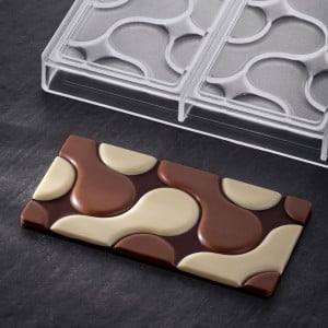Tablete Ciocolata 15.4 x 7.7 x H 0.8 cm - Matrita policarbonat Puzzle, 3 cavitati, 100 gr - Img 2