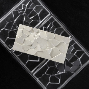 Tablete Ciocolata 15.5 x 7.7 x H 1 cm - Matrita Policarbonat Choco Bar Crush, 3 cavitati, 100 gr - Img 3