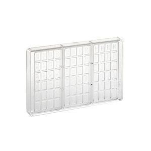 Tablete Ciocolata 16 x 7.5 x H 0.8 cm - Matrita Policarbonat Classic, 3 cavitati, 110 gr - Img 2