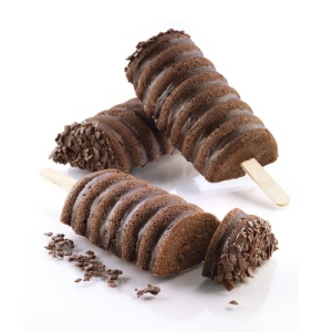 Tango GEL04 Silicone Ice Cream mould GEL04, 2 moulds x 2 cav. 9.2 x 4.5 x H 2.75 cm, 90 ml, 50 sticks - Img 4