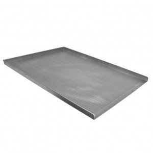 Tava Aluminiu Perforat - 3 Margini, 60 x 40 x H 2 cm - Img 1