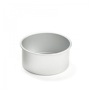 Tava Blat Rotunda Margini Drepte, Ø 20 x H 10 cm, Aluminiu Anodizat - Img 2