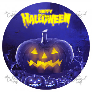 Vafa imprimata Halloween Model 8, Ø 20 cm - Cofetarul Istet