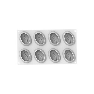 Кафе 5,8 x 7,8 x H 4 cm - Силиконова форма за еднократна употреба, 8 кухини x 110 ml + резец - Img 3