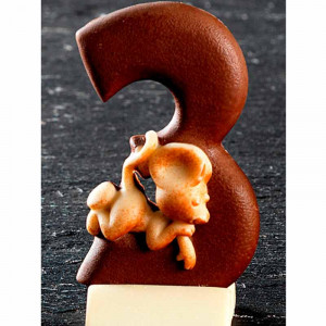 Комплект силиконови форми, 12 предмета H 9 cm, цифри 0-9 и 2 основи - Img 4