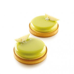 Комплект Tarte Ø 12 cm, 4 форми от микроперфорирана мед + 2 силициеви форми с 2 кухини - Img 3